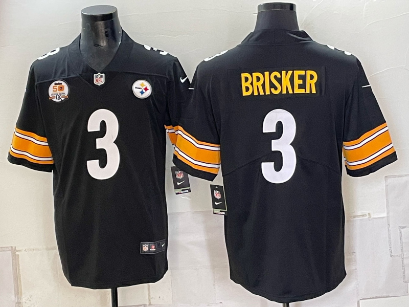 2026 Men Pittsburgh Steelers #3 Brisker Black Limited Nike NFL Jersey 0924002->dallas cowboys->NFL Jersey